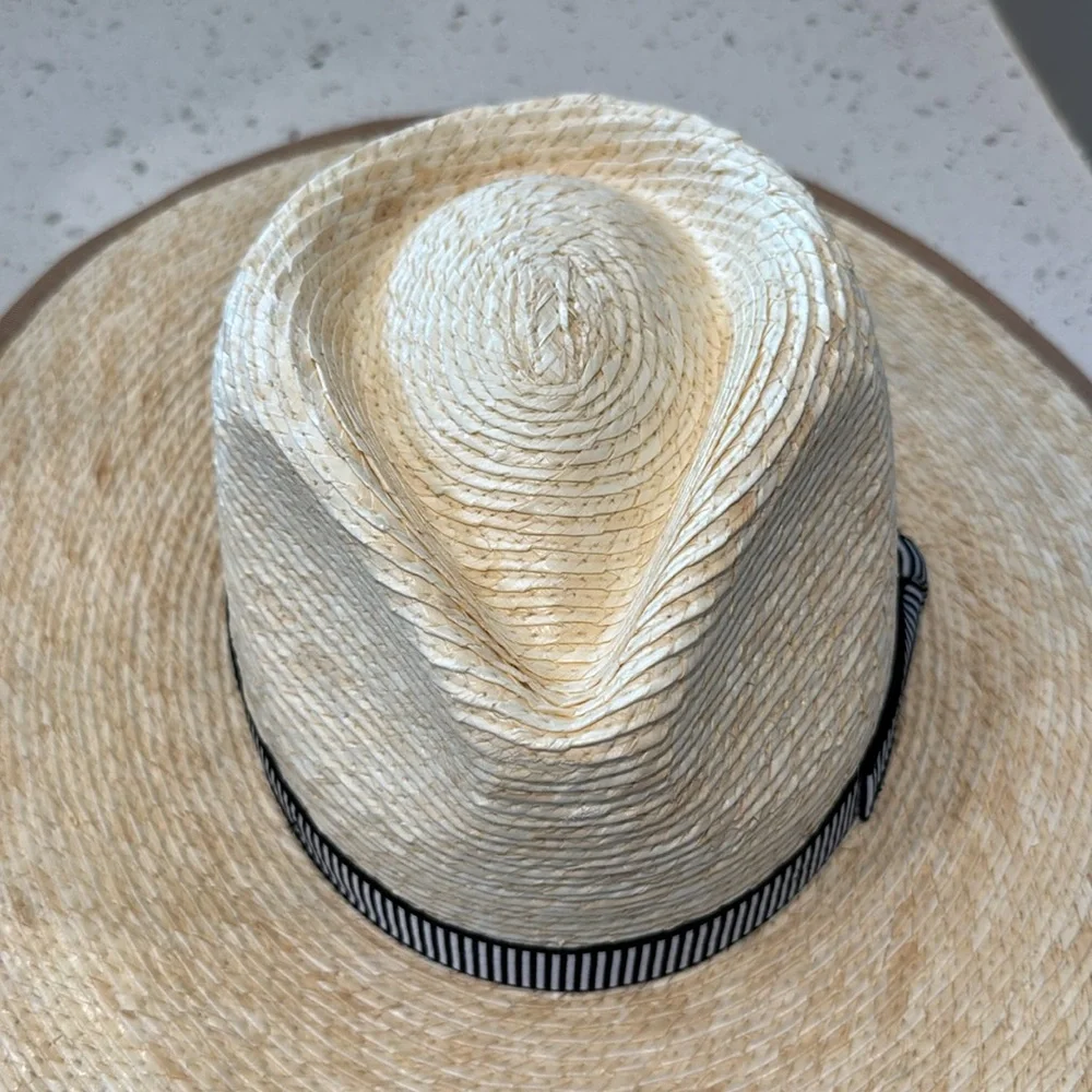 Brixton Natural Jo Rancher Straw Hat with Black white Band - Picture 4 of 7